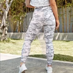 Fabletics Pants Jumpsuits Fabletics Powerhold Pink And Gray Camo Leggings Poshmark